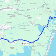 Mapa mostra o traçado percorrido pelas linhas especiais de ônibus de Porto Alegre para o Litoral Norte