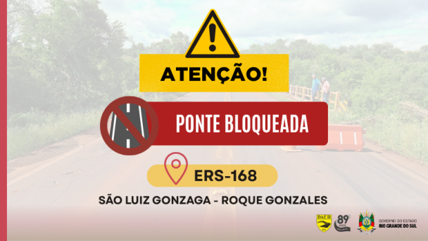 Bloqueio ponte ERS 168